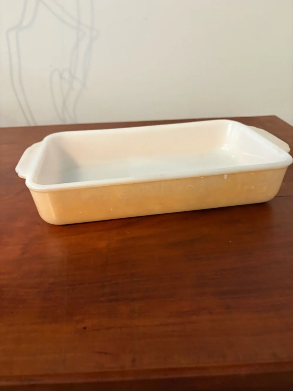 Vintage Fire-King Milk Glass Baking Dish 13x7 Oven Ware